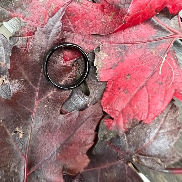 4MM BLACK DIAMOND FACETED TUNGSTEN CARBIDE RING - Picture 6 of 9